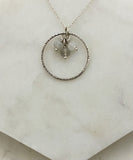 Sterling silver and moonstone necklace