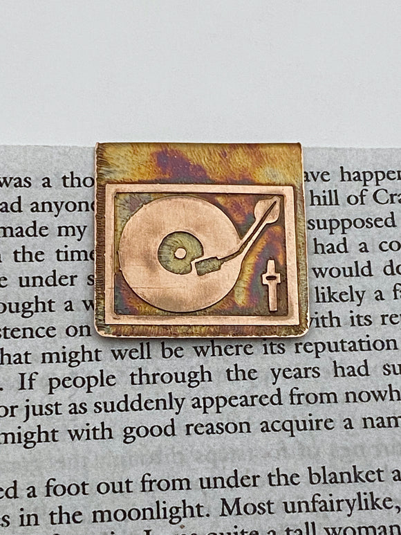 Record player bookmark