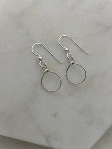 Sterling silver tiny hoop earrings