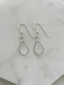 Sterling silver tiny teardrop earrings