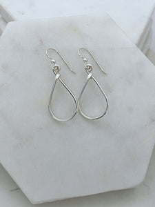 Small sterling silver teardrop earrings