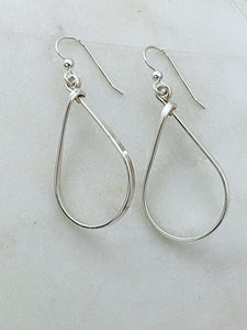 Sterling silver medium teardrop earring