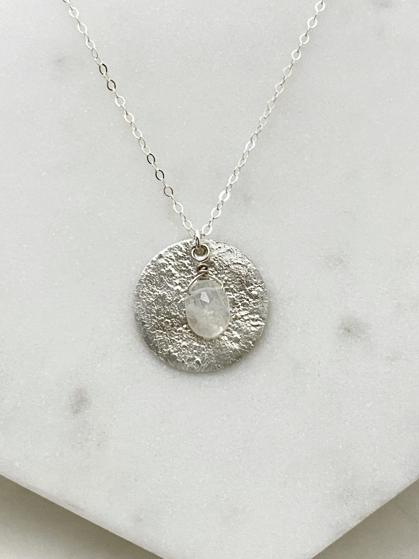 Sterling and moonstone necklace