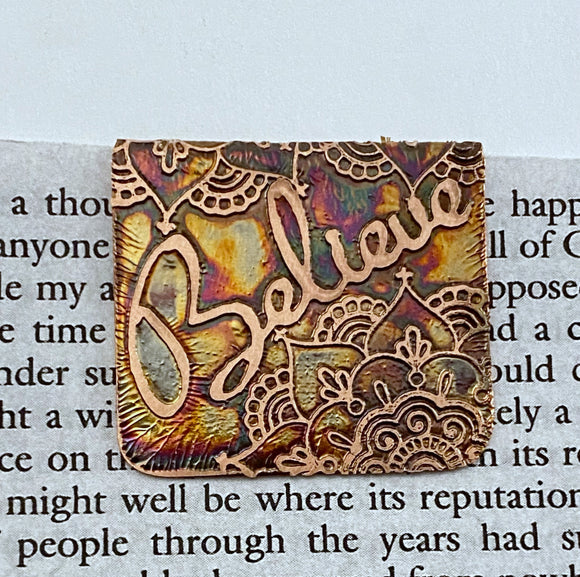 Believe bookmark