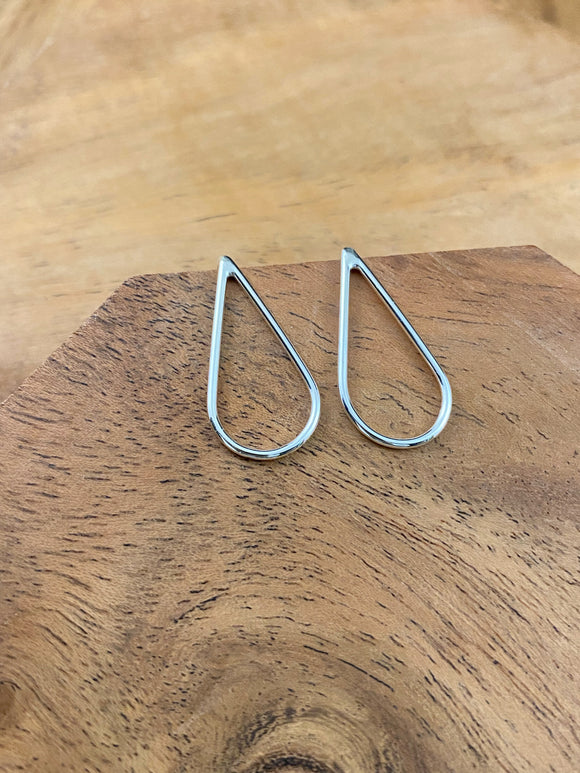Sterling Silver hoop post earrings