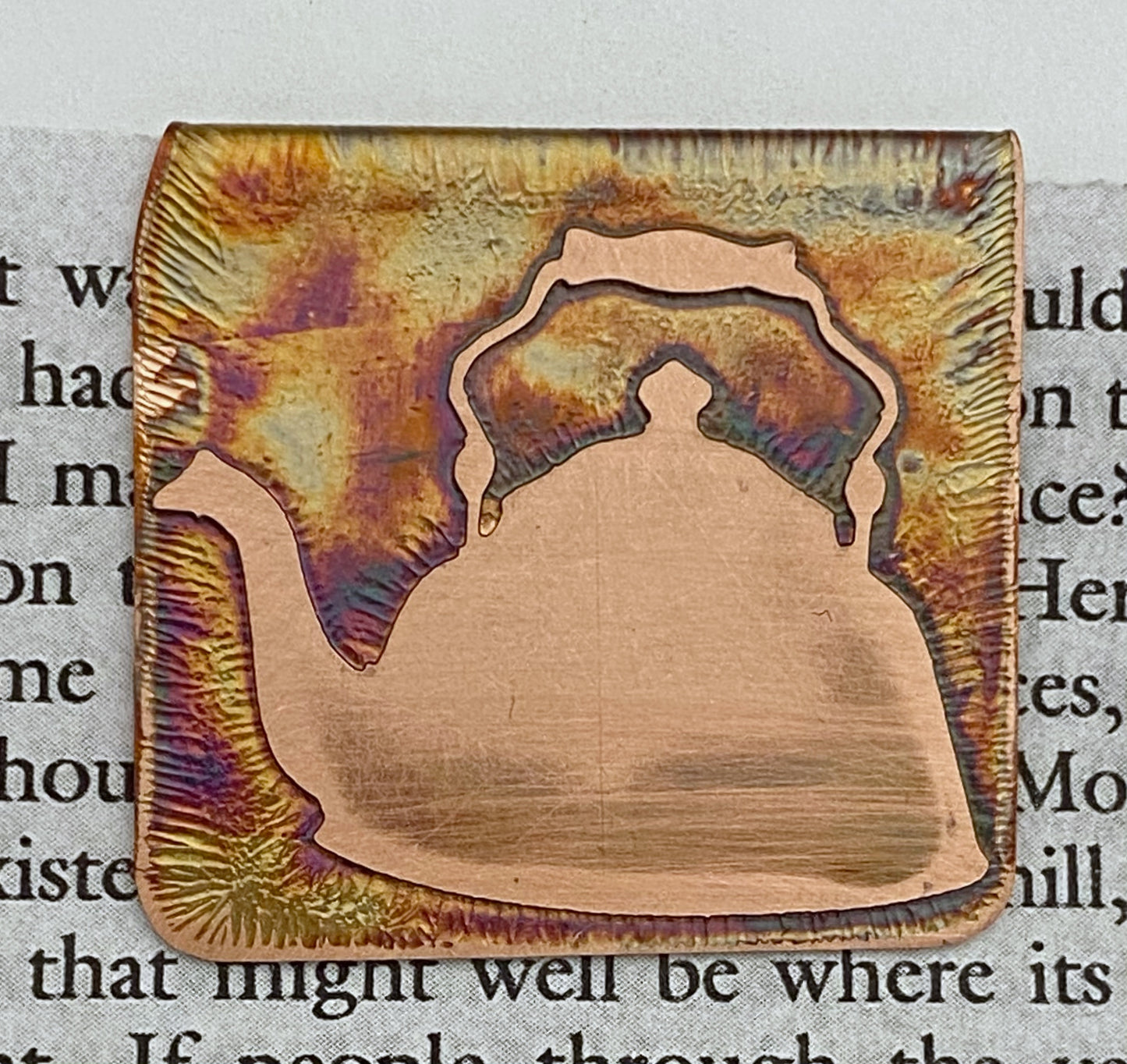 Tea kettle bookmark