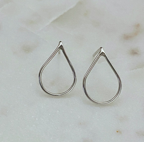 Sterling Silver teardrop post earrings