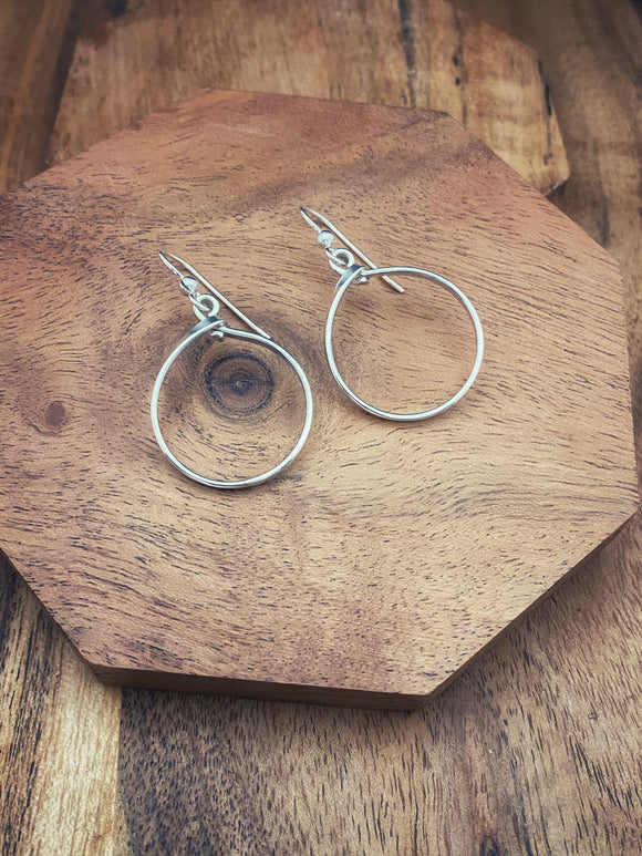 Sterling silver small hoop earrings