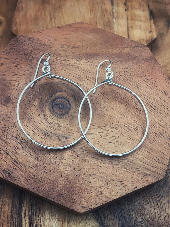 Sterling silver extra large hoop earrings