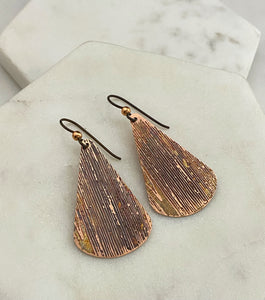 Acid Etched Teardrop Earrings