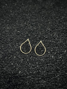 Gold Fill teardrop post earrings