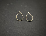 Gold Fill teardrop post earrings