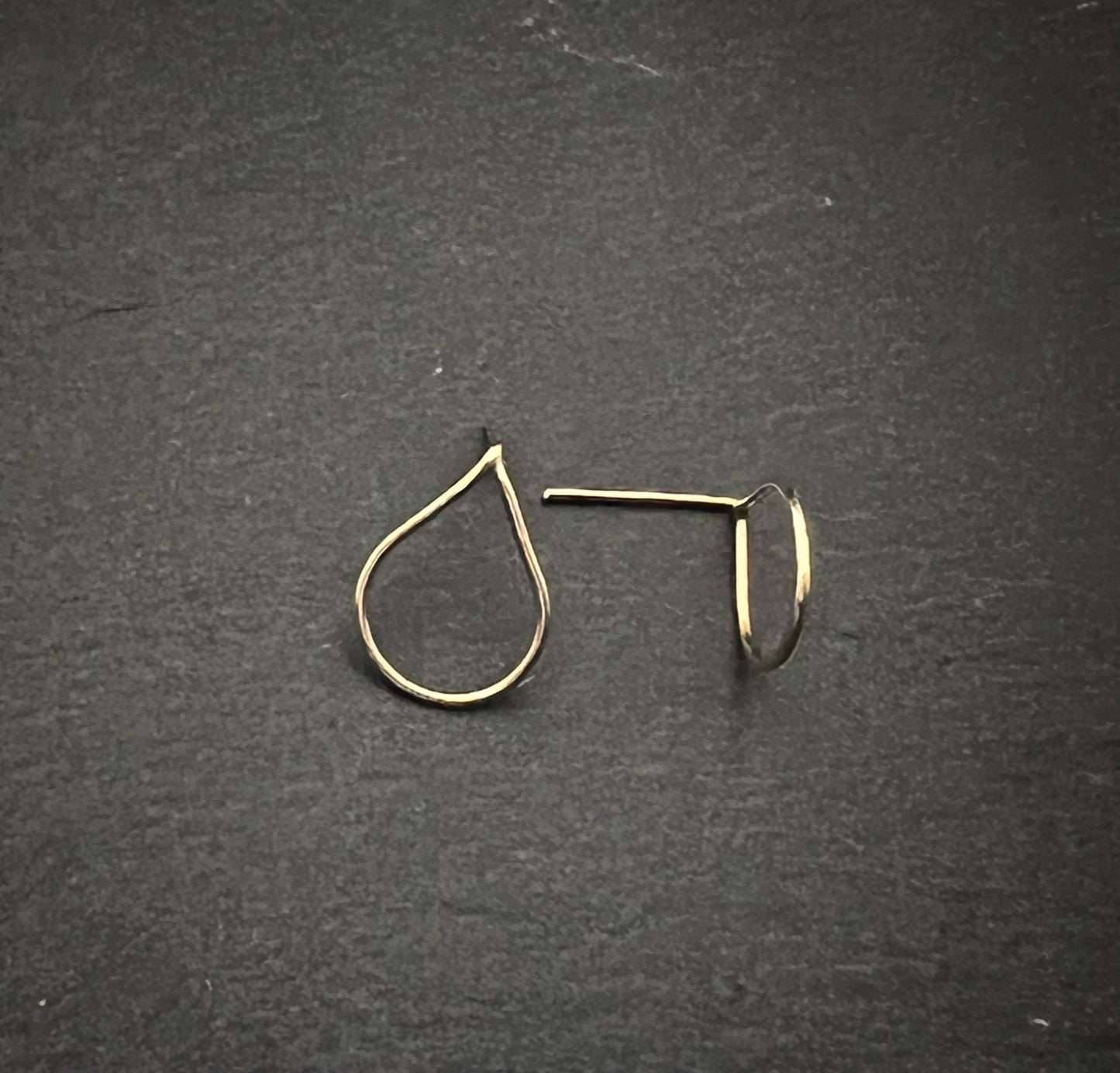 14 Karat Gold teardrop post earrings