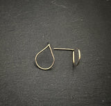 Gold Fill teardrop post earrings
