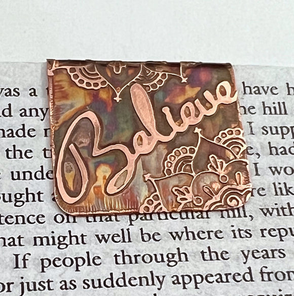 Believe bookmark