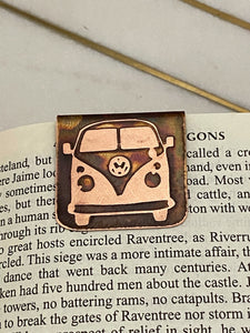 Acid etched copper VW bookmark