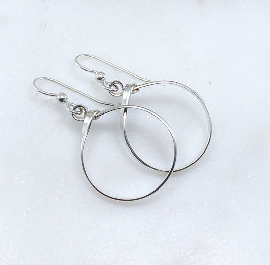 Sterling silver small hoop earrings