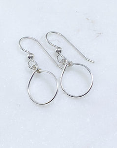 Sterling silver small hoop earrings