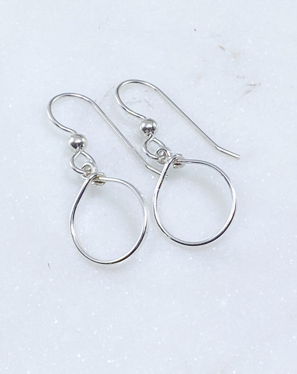 Sterling silver small hoop earrings