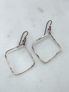 Square  copper hoops