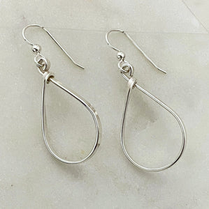 Sterling silver small teardrop earring