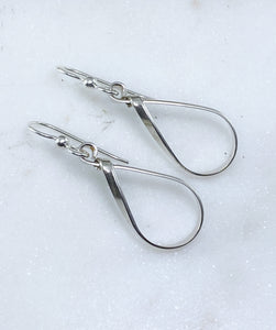 Small sterling silver teardrop earrings