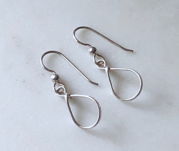 Sterling silver medium teardrop earrings