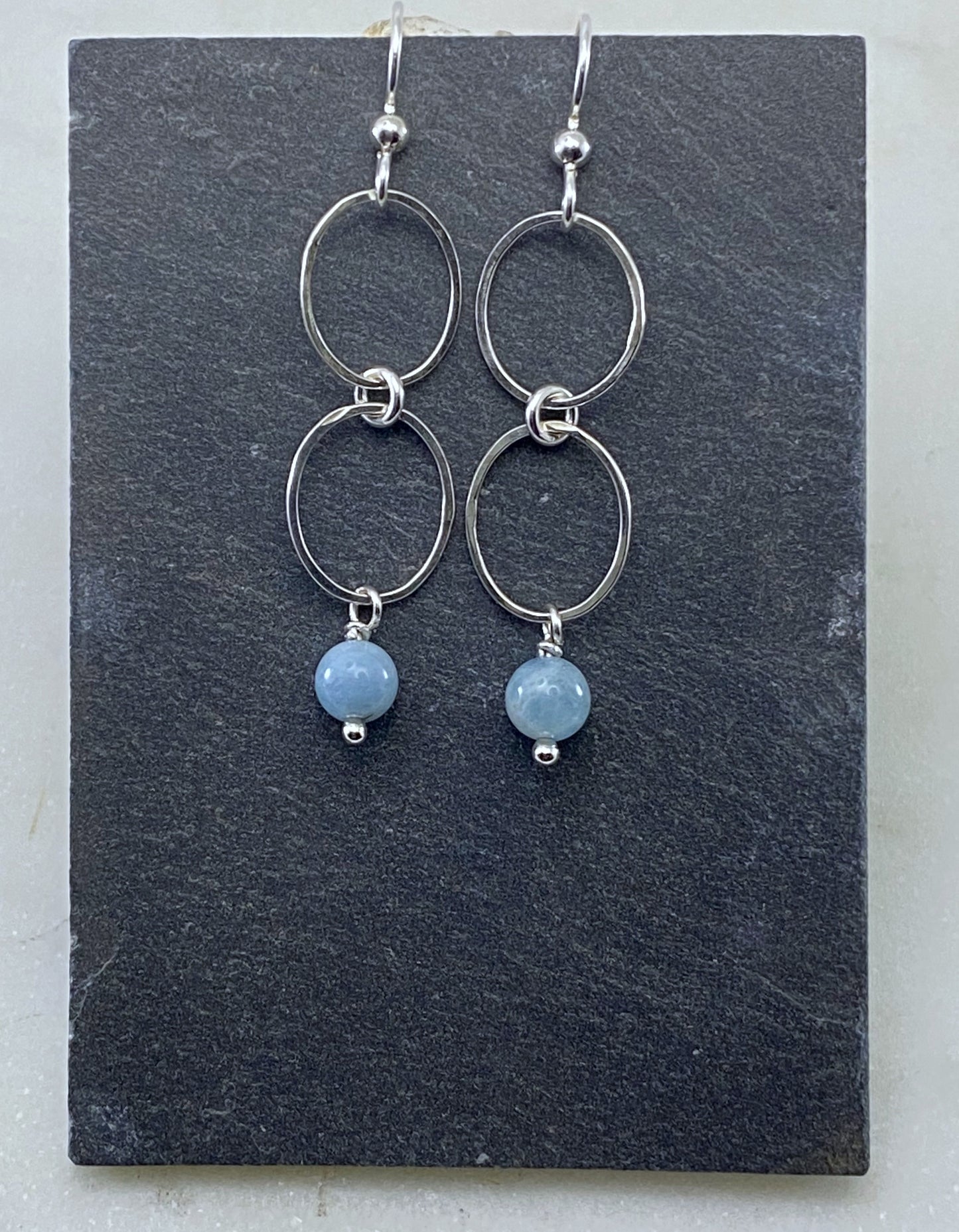 Sterling earrings with aquamarine