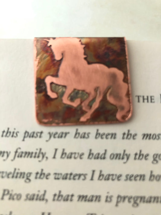 Copper Unicorn Bookmark