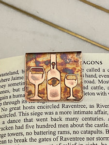 Acid etched copper bookmark