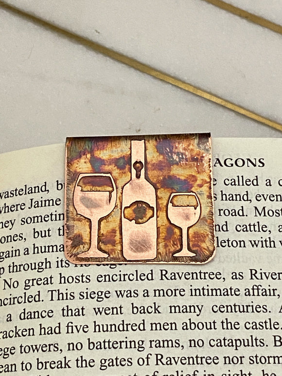 Acid etched copper bookmark